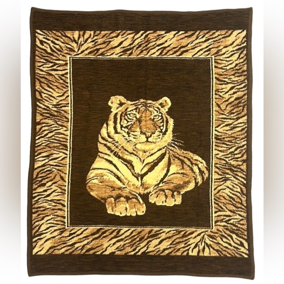 Homemaker Industries Bedding Vintage Tiger Reversible Safari